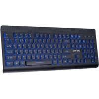 Клавиатура проводная Perfeo "BACKLIGHT" Multimedia, подсв. кнопок/буквUSB, чёрная PF-843/PF_5138