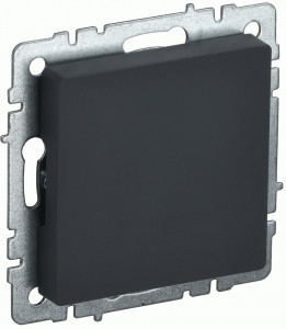 IEK BRITE заглушка СУ c суппортом МЗ10-БрГ графит BR-PL10-K53