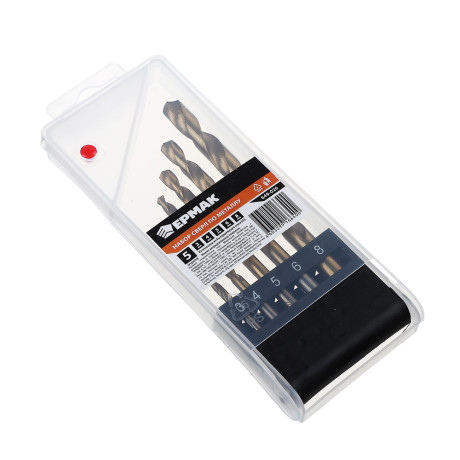 ЕРМАК Набор сверл по металлу 5 пр. П/Б (3-4-5-6-8мм) HSS