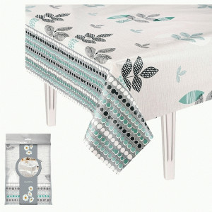 Скатерть ПВХ с бейкой 130*110см Лён 108230