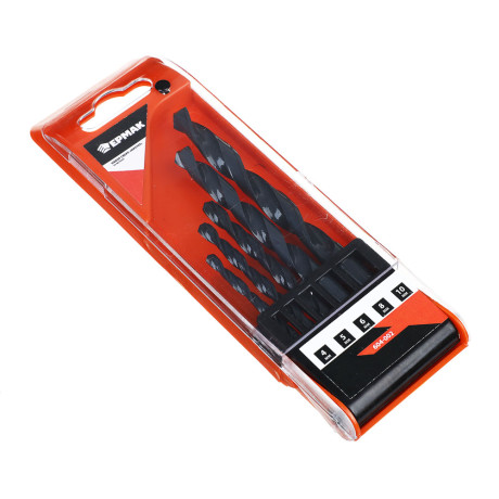 ЕРМАК Набор сверл по металлу, серия MASTER (4, 5, 6, 8, 10 мм)