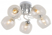 Rivoli люстра Estefany 9131-305 5хE27 40W 500х500 металл/белый хром/стекло 54743