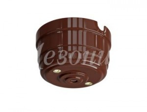 МЕЗОНИНЪ коробка потолочная для светильников фарфор. (керам) D70x45, коричневый GE70811-04