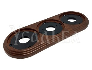 МЕЗОНИНЪ УСАДЬБА Рамка ОУ пластик. 3 мест. орех GE30703-14