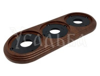 МЕЗОНИНЪ УСАДЬБА Рамка ОУ пластик. 3 мест. орех GE30703-14