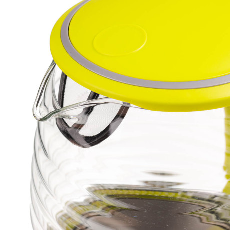 LEBEN Чайник электрический 1,7л, 1850Вт, скрытый нагр.элемент, стекло, рифлёное стекло