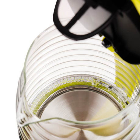 LEBEN Чайник электрический 1,7л, 1850Вт, скрытый нагр.элемент, стекло, рифлёное стекло