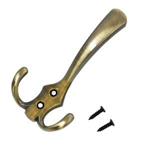 Крючок-вешалка мебельн 3-рожк СТАНДАРТ 306А AB ст.бронза Инд. уп. на подвесе (320,40)