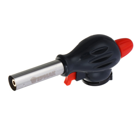 Горелка газ. с пьезорозжигом тм ЕРМАК,цанг. захват,шир.сопло,латунь,ударопр,морозоуст,17х6,6х5,1см