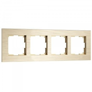 Werkel рамка СУ 4 мест.  AluMax (шампань) W0043511 a066336