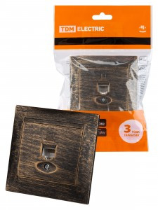 TDM Лама роз.  СУ RJ45 компьютерная старинная бронза SQ1815-0757