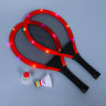 SILAPRO Набор бадминтона (ракетка 9LED h55см 3хLR44-2шт., волан LED- 1шт., волан-1шт.)