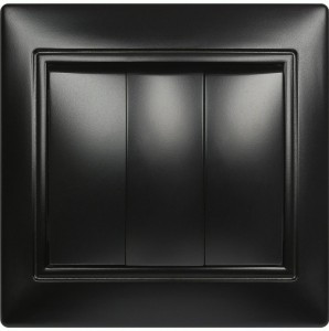 Smartbuy Венера выкл. 3-клавишный 10А черный (SBE-01b-10-SW3-0)