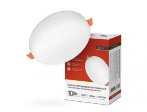 ASD/InHome св-к встр. св/д даунлайт безрамочн. RLP-FL 10W(700lm) 4000К 4K d100(50-75) круг бел IP20