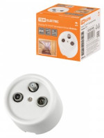 TDM Болонь Розетка TV+R+ SAT проходная белая Ретро SQ1820-0058