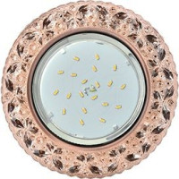 Ecola GX53 H4 LD7040 св-к Круг &quot;Бабочки&quot; подсветка 4K Светл-зол/Черн.медь 35x125 FL53PBEFB (10!)