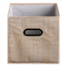 Короб стеллажный тм VETTA ЛЁН, полиэстер, 25х25х25см, бежевый