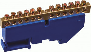 Navigator шина нул. на DIN-изолят. 6х9мм 12 отв. NBB-M69-12D/B (уп. 10 шт. цена за 1 шт.) 71155