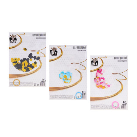 FNtastic Шар воздушный, 18" с наполнителем конфетти и декором, 3 цвета