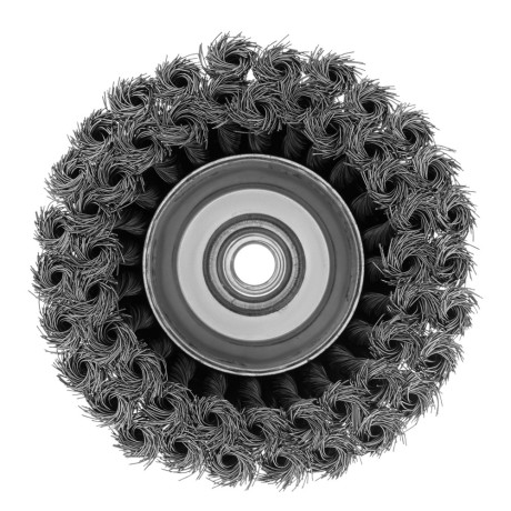Щетка для УШМ, 125 мм, М14, "чашка", двухрядная, крученая проволока 0.35 мм Matrix