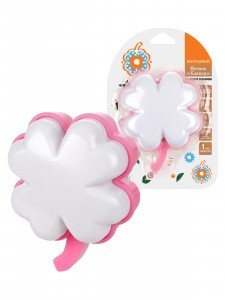 TDM Ночник "Клевер" с датчиком освещенности, 0,5 W, розовый,  Народный SQ0357-0069