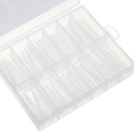 ЮНИLOOK Верхние формы для наращивания ногтей 96 шт (4 формы*24шт), пластик