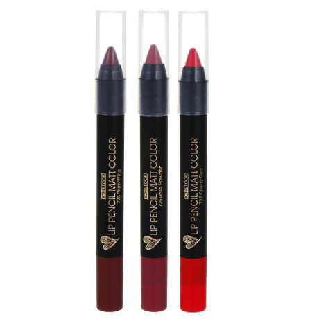 ЮНИLOOK Карандаш-помада для губ с матовым эффектом, 3,8 гр, 3 тона