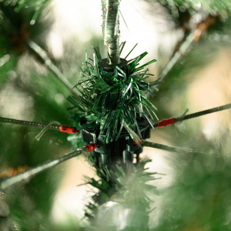 Елка HJ210-81 210см серебро 360веток мет.подст.