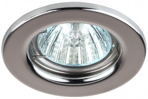 ЭРА MR16 GU5.3 ST1 CH св-к встр. d80мм (врез.d60мм) штамп, хром ИУ 5484