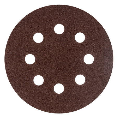 Круг абразивный на ворсовой подложке под "липучку", перфорированный, P 120, 125 мм, 5 шт Сибртех