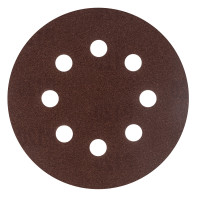 Круг абразивный на ворсовой подложке под "липучку", перфорированный, P 120, 125 мм, 5 шт Сибртех