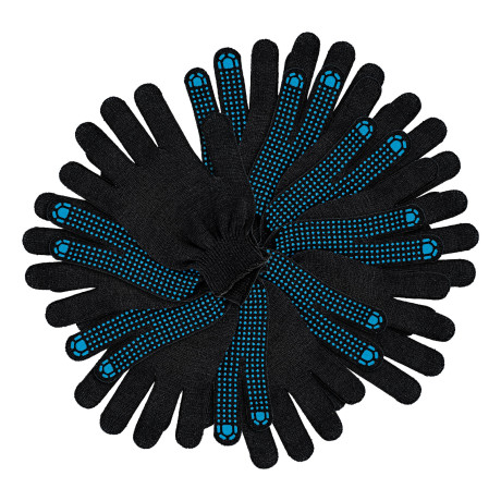 Перчатки трикотажные, х/б, 200 пар,  ПВХ точка, 3 нити, 10 класс Сибртех