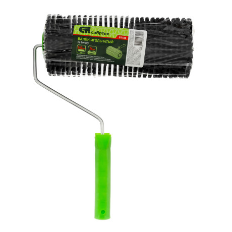Валик игольчатый по бетону с ручкой, 240 мм Сибртех