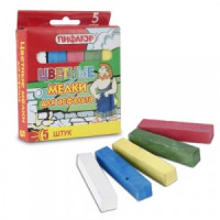 Набор мелков ПИФАГОР шк. цветных (5шт.), для рисования на асфальте, 221170