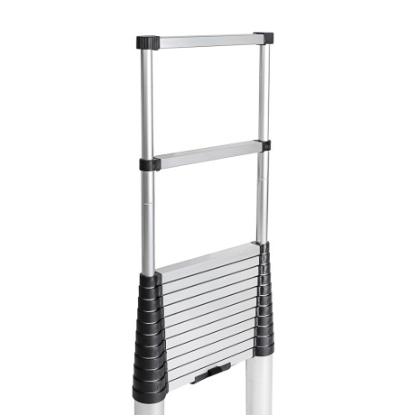 ЕРМАК Лестница телескопическая (макс.нагрузка 150кг) алюминий, 14 ступеней (4,1м)