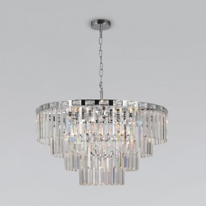Eurosvet св-к подвесной  E14 10x60 Вт 750х750х850 металл прозрачный/хром Elegante 10130/10 a060641