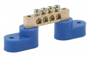 ЭРА NO-222-65  Шина N "ноль" на двух угловых изол ШНИ-8х12-4-У2-Синий (20/400/11200)