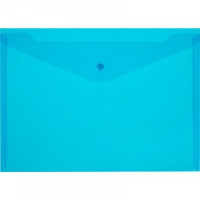Папка конверт А4 (10шт/уп, цена за уп) с кнопкой синий КНК180 Россия 49093