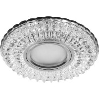 Feron св-к встр. MR16 GU5.3 CD937 подсветка св/д 4K круг прозрачный хром 115(65)x25 29470