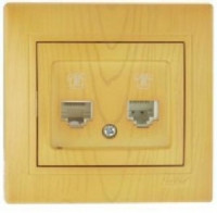 Lezard Мира роз. телеф. СУ 2 мест. ольха (RJ11) (корпус PC) 701-0701-138