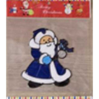 Наклейка на стекло А108 Дед Мороз в синей шубе 20*20см (12)