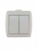 Lezard Ната выкл. ОУ 2 кл. 10А бел. (корпус PC) 710-0200-101