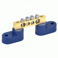 REXANT Шина N &quot;Ноль&quot; (нул.) 6х9мм 4 отв. 100A, инд.шк 11-2324