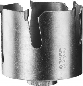 Коронка ЗУБР "ПРОФИ" "ПРОУНИВЕРСАЛ",твердоспл.резцы,бетон,керам,цв.мет,гипсокарт,пласт,дерево,d80мм