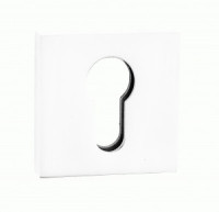 Накладка на цилиндр квадрат. РЕНЦ, супер белый INET 03 SW