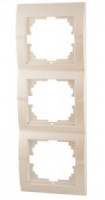 Lezard DERIY рамка 3 мест. верт. перламутр