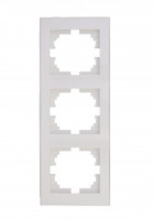 Lezard RAIN рамка 3 мест. верт. бел. (PC) 703-0202-153