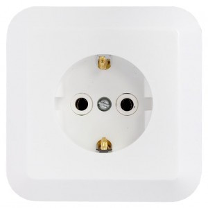 Bylectrica роз. СУ 1 мест., белый (земля, корп. ABS) РС16-201