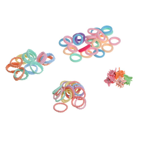 Набор детских аксессуаров для волос BY Русские супергерои: резинки и крабики, разноцветные