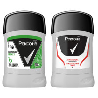 Антиперспирант твердый мужской РЕКСОНА MEN невидимый эффект/активная защита, п/б, 50 мл